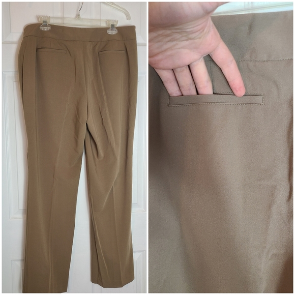 ALFANI business professional suit fancy dress pants size 14 brownish tan color - Picture 5 of 5